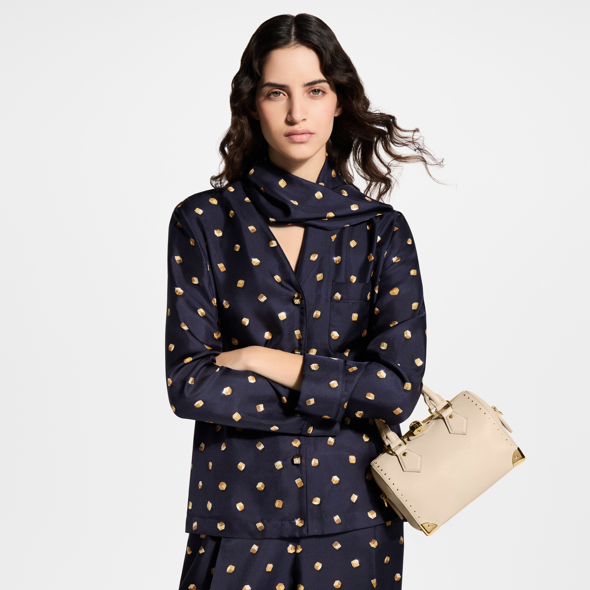 LOUIS VUITTON ネイビーチュニック 36 LV Cube Pajama Shirt - Women - Ready-to-Wear | LOUIS VUITTON ®
